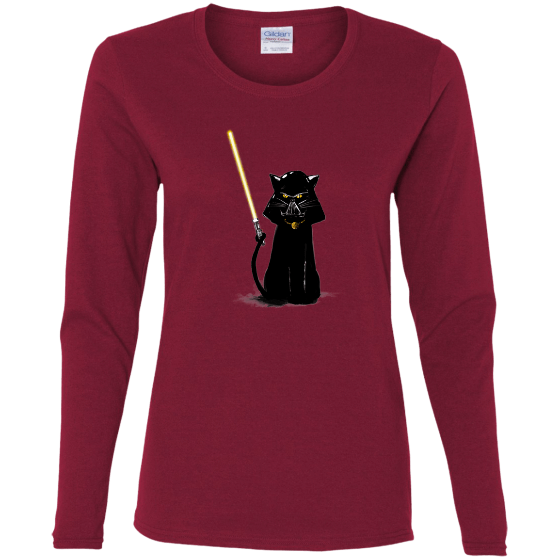 T-Shirts Cardinal / S Cat Vader Women's Long Sleeve T-Shirt