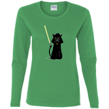 T-Shirts Irish Green / S Cat Vader Women's Long Sleeve T-Shirt