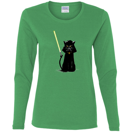 T-Shirts Irish Green / S Cat Vader Women's Long Sleeve T-Shirt
