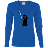 T-Shirts Royal / S Cat Vader Women's Long Sleeve T-Shirt