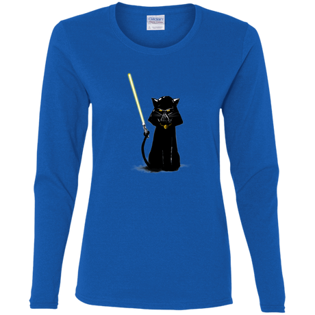 T-Shirts Royal / S Cat Vader Women's Long Sleeve T-Shirt