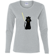 T-Shirts Sport Grey / S Cat Vader Women's Long Sleeve T-Shirt