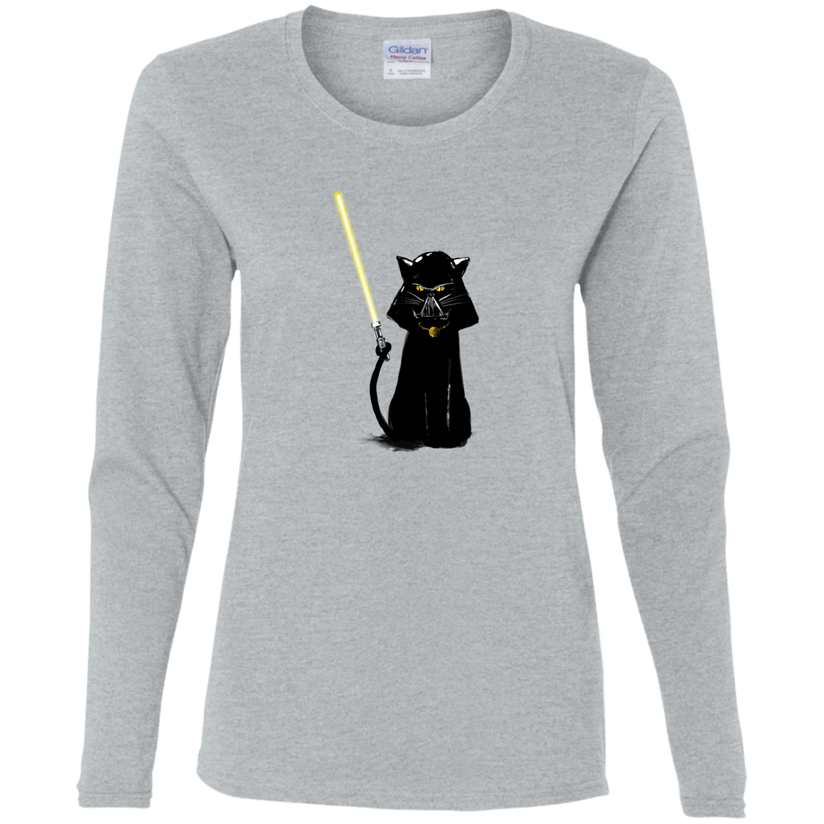T-Shirts Sport Grey / S Cat Vader Women's Long Sleeve T-Shirt