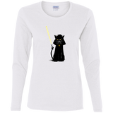 T-Shirts White / S Cat Vader Women's Long Sleeve T-Shirt