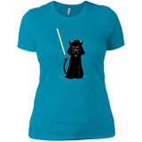 T-Shirts Turquoise / X-Small Cat Vader Women's Premium T-Shirt
