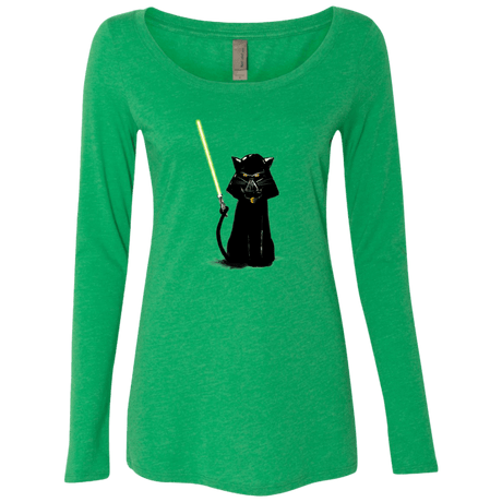 T-Shirts Envy / S Cat Vader Women's Triblend Long Sleeve Shirt