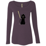 T-Shirts Vintage Purple / S Cat Vader Women's Triblend Long Sleeve Shirt