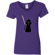 T-Shirts Purple / S Cat Vader Women's V-Neck T-Shirt