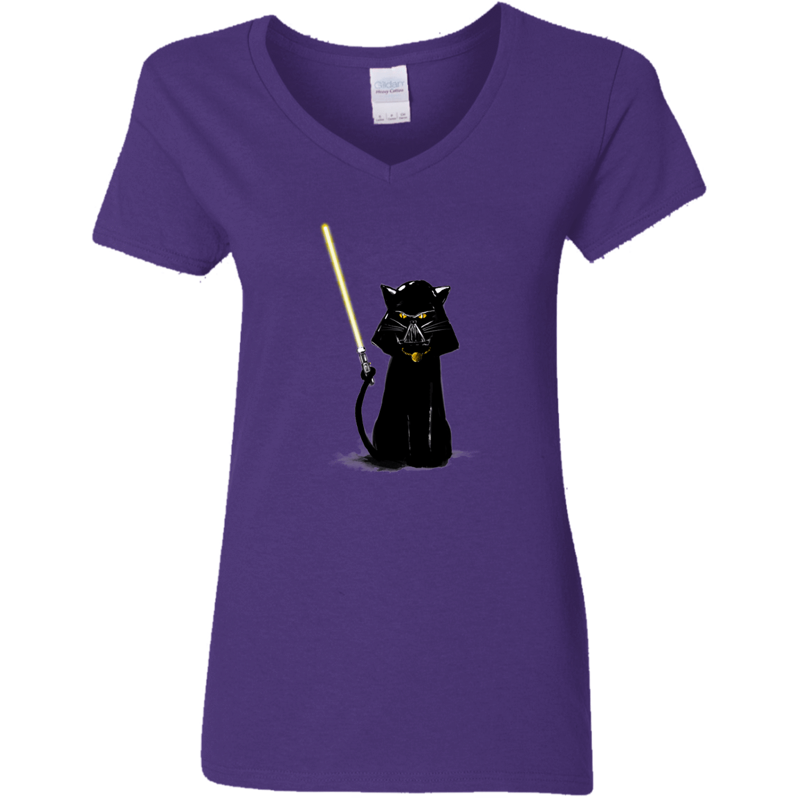 T-Shirts Purple / S Cat Vader Women's V-Neck T-Shirt