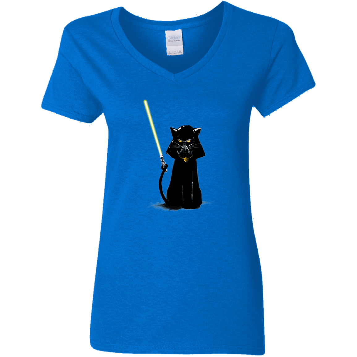 T-Shirts Royal / S Cat Vader Women's V-Neck T-Shirt