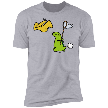 T-Shirts Heather Grey / S Catch A Flying Dino Men's Premium T-Shirt
