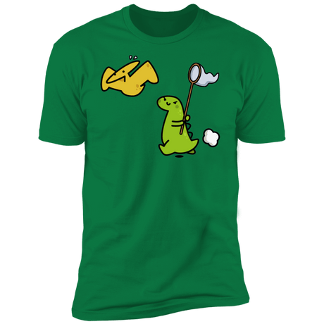 T-Shirts Kelly Green / S Catch A Flying Dino Men's Premium T-Shirt