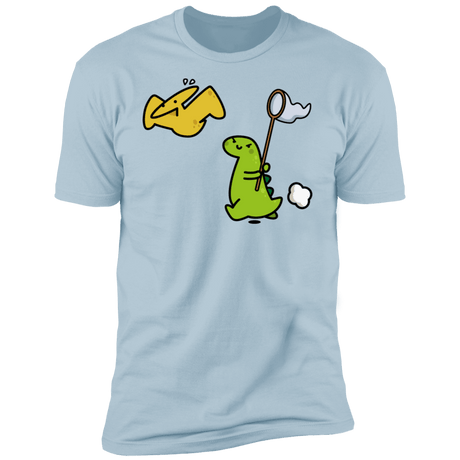 T-Shirts Light Blue / S Catch A Flying Dino Men's Premium T-Shirt