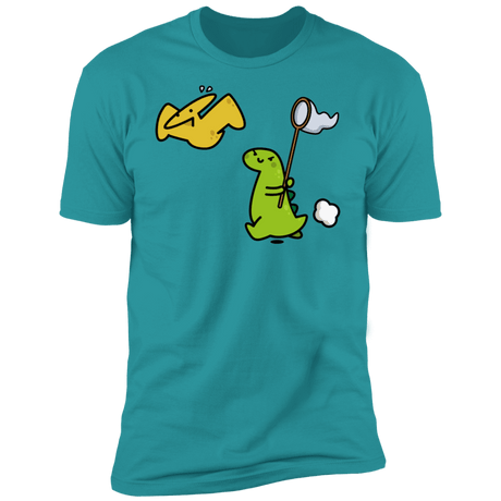 T-Shirts Tahiti Blue / S Catch A Flying Dino Men's Premium T-Shirt