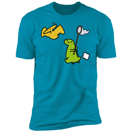 T-Shirts Turquoise / S Catch A Flying Dino Men's Premium T-Shirt