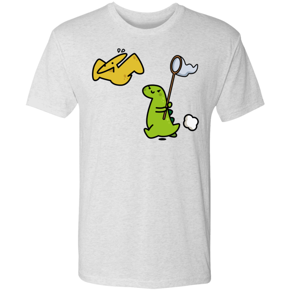 T-Shirts Heather White / S Catch A Flying Dino Men's Triblend T-Shirt