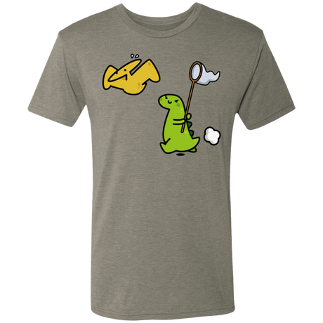 T-Shirts Venetian Grey / S Catch A Flying Dino Men's Triblend T-Shirt