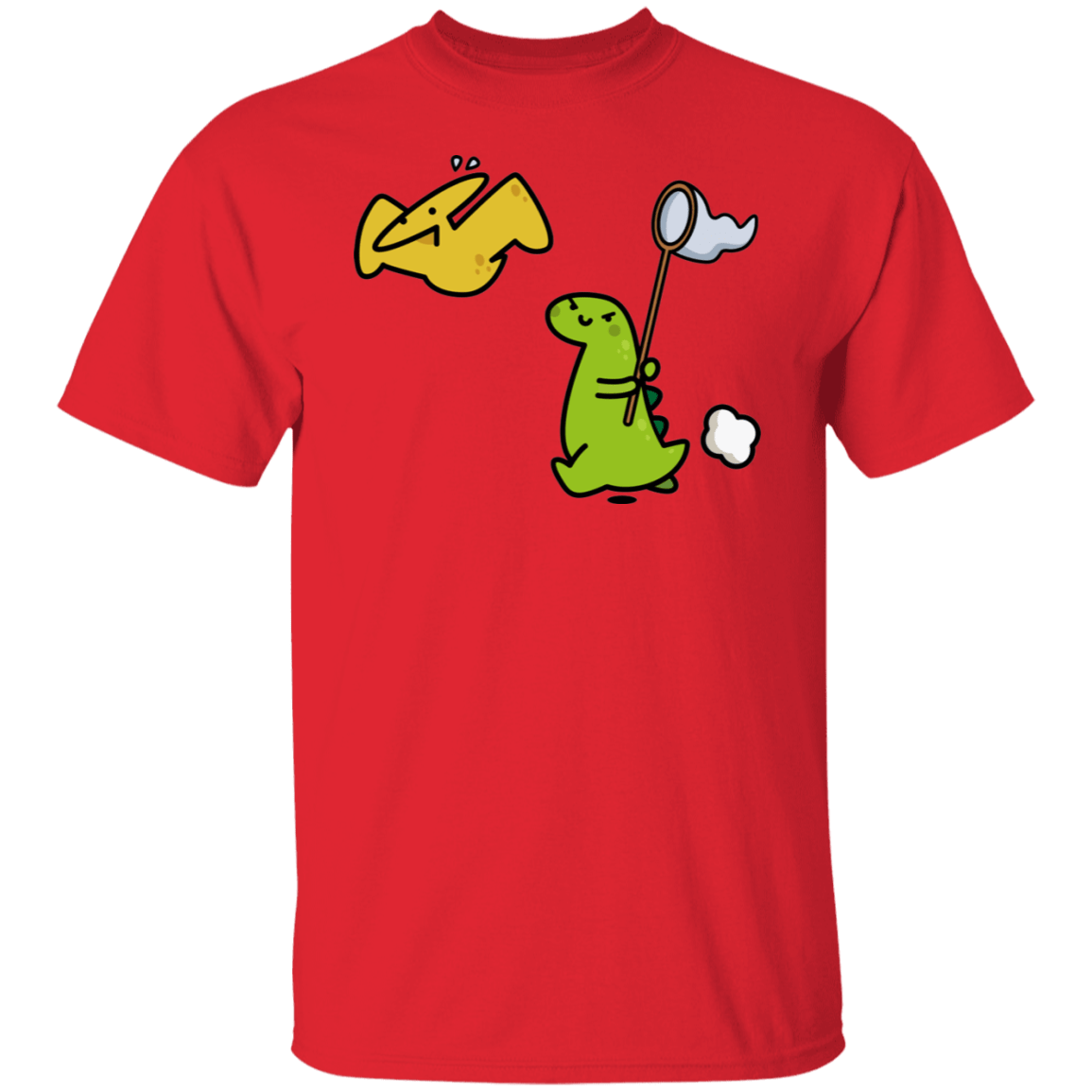 T-Shirts Red / S Catch A Flying Dino T-Shirt