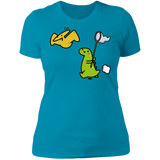 T-Shirts Turquoise / S Catch A Flying Dino Women's Premium T-Shirt