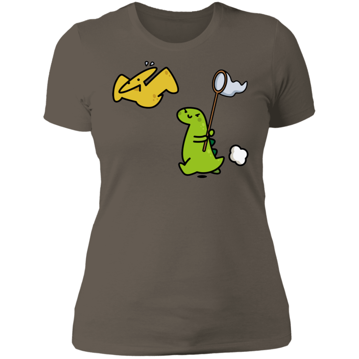 T-Shirts Warm Grey / S Catch A Flying Dino Women's Premium T-Shirt