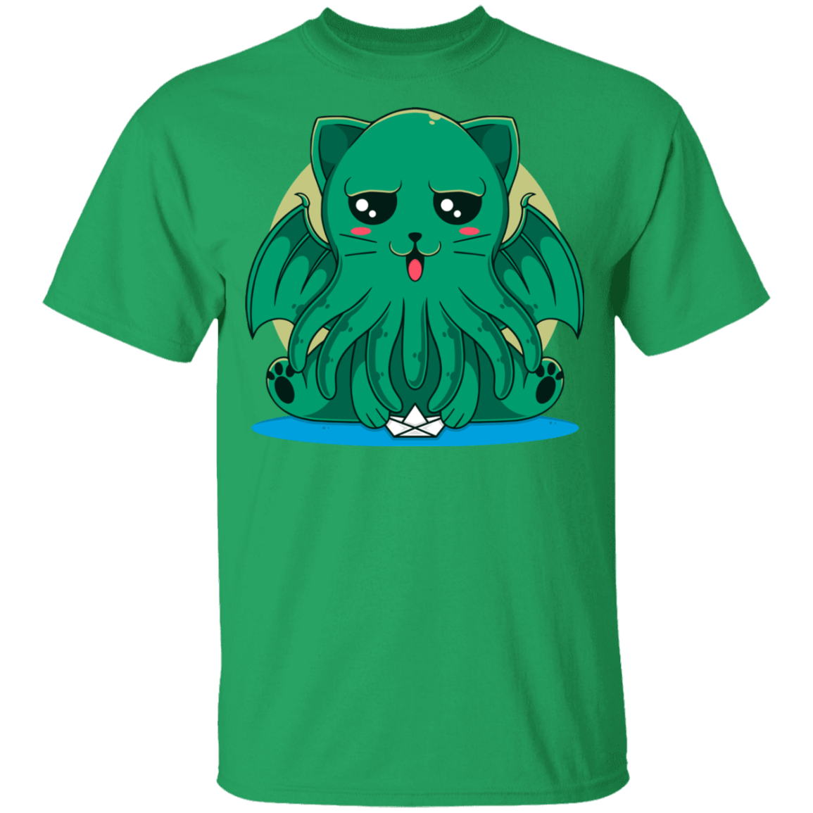T-Shirts Irish Green / YXS Cathulhu Youth T-Shirt