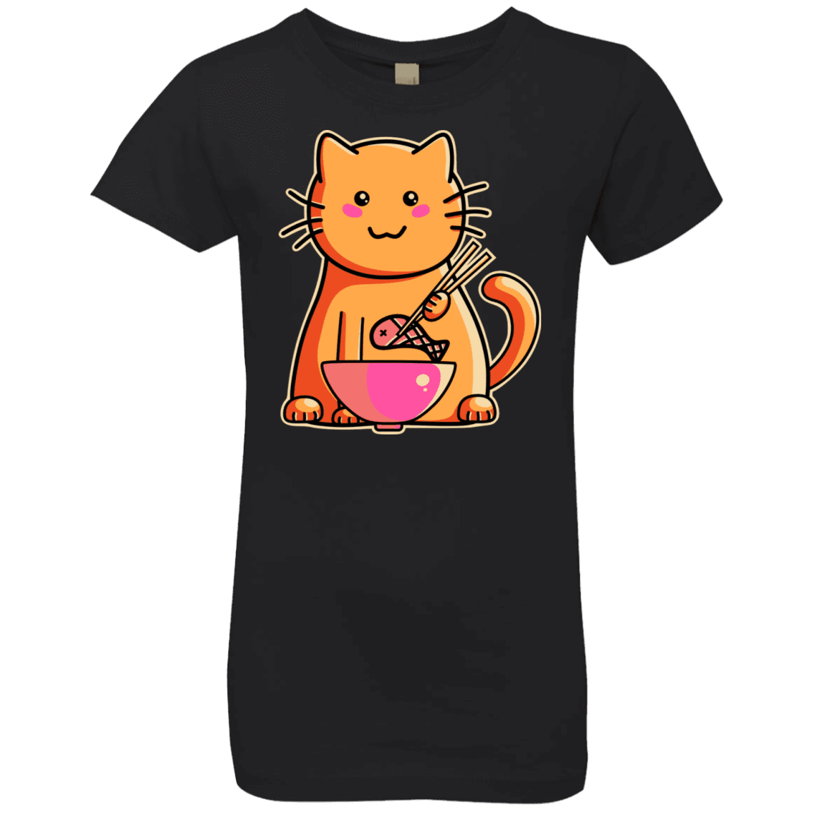 T-Shirts Black / YXS Cats Favourite Meal Girls Premium T-Shirt