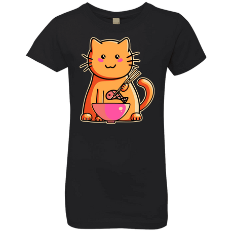 T-Shirts Black / YXS Cats Favourite Meal Girls Premium T-Shirt