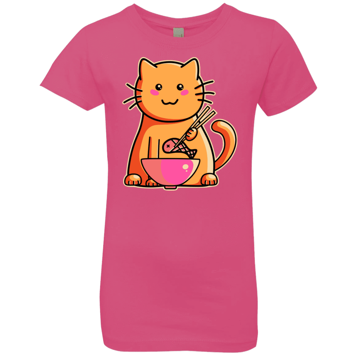 T-Shirts Hot Pink / YXS Cats Favourite Meal Girls Premium T-Shirt