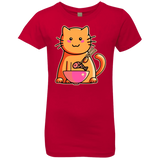 T-Shirts Red / YXS Cats Favourite Meal Girls Premium T-Shirt