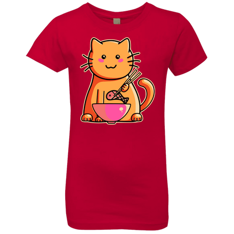 T-Shirts Red / YXS Cats Favourite Meal Girls Premium T-Shirt