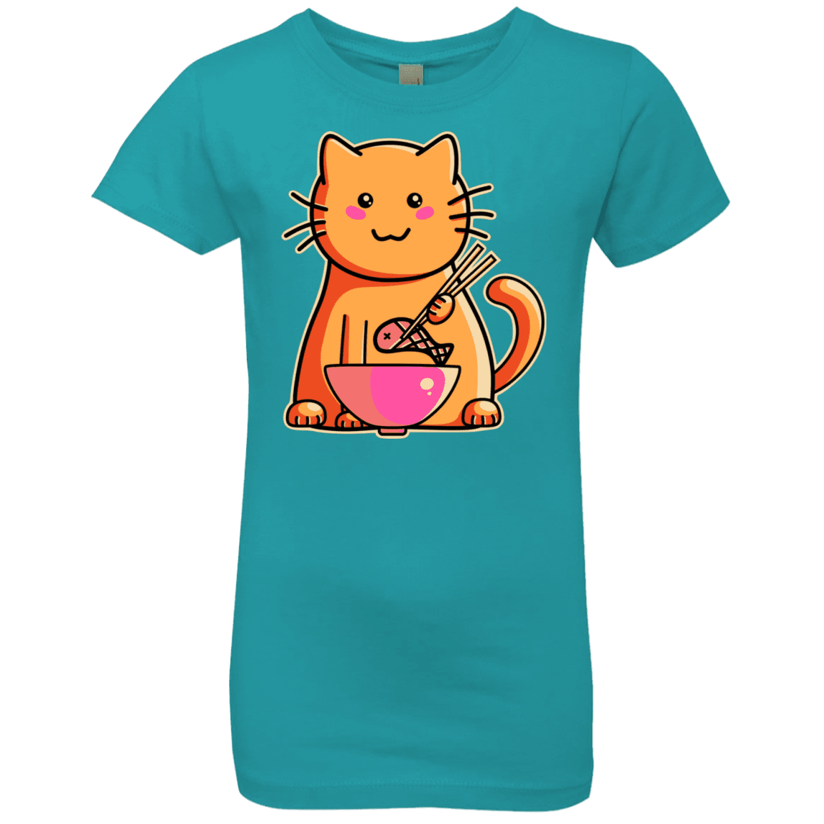 T-Shirts Tahiti Blue / YXS Cats Favourite Meal Girls Premium T-Shirt