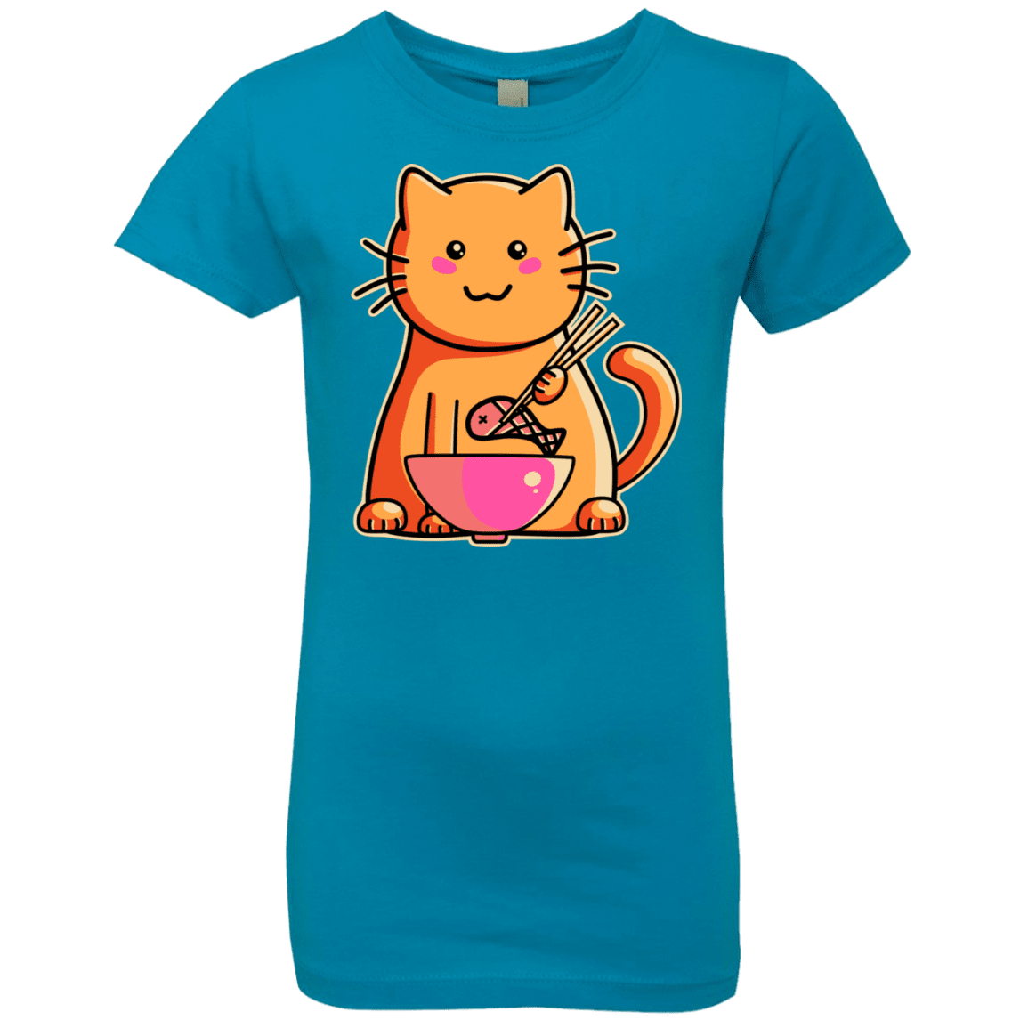 T-Shirts Turquoise / YXS Cats Favourite Meal Girls Premium T-Shirt