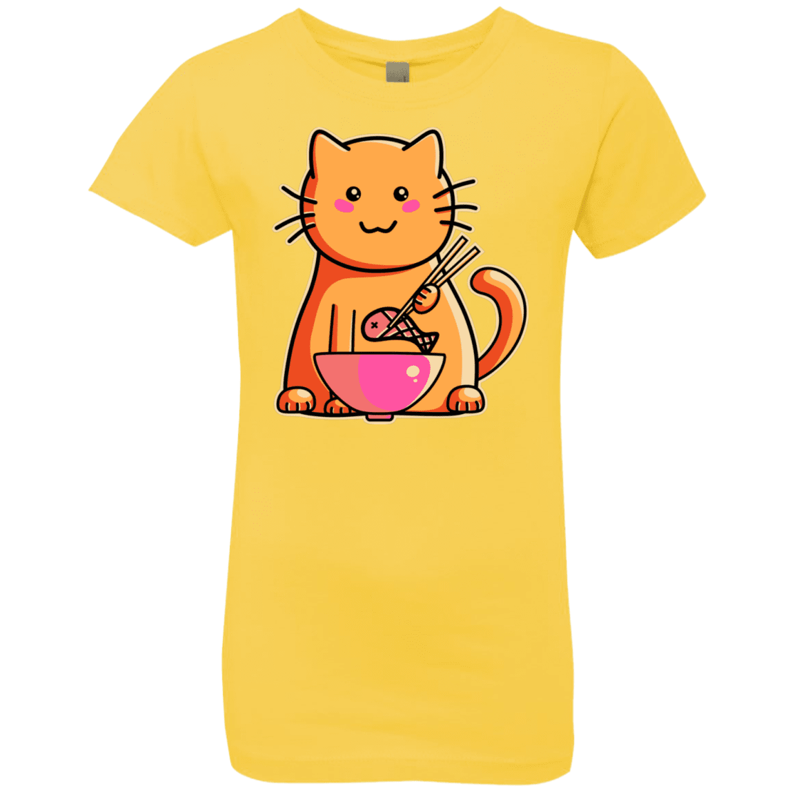 T-Shirts Vibrant Yellow / YXS Cats Favourite Meal Girls Premium T-Shirt