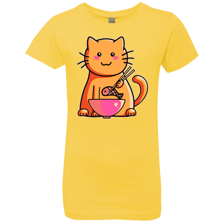 T-Shirts Vibrant Yellow / YXS Cats Favourite Meal Girls Premium T-Shirt