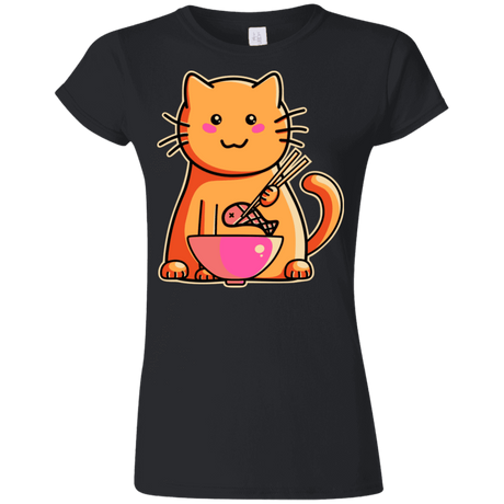 T-Shirts Black / S Cats Favourite Meal Junior Slimmer-Fit T-Shirt