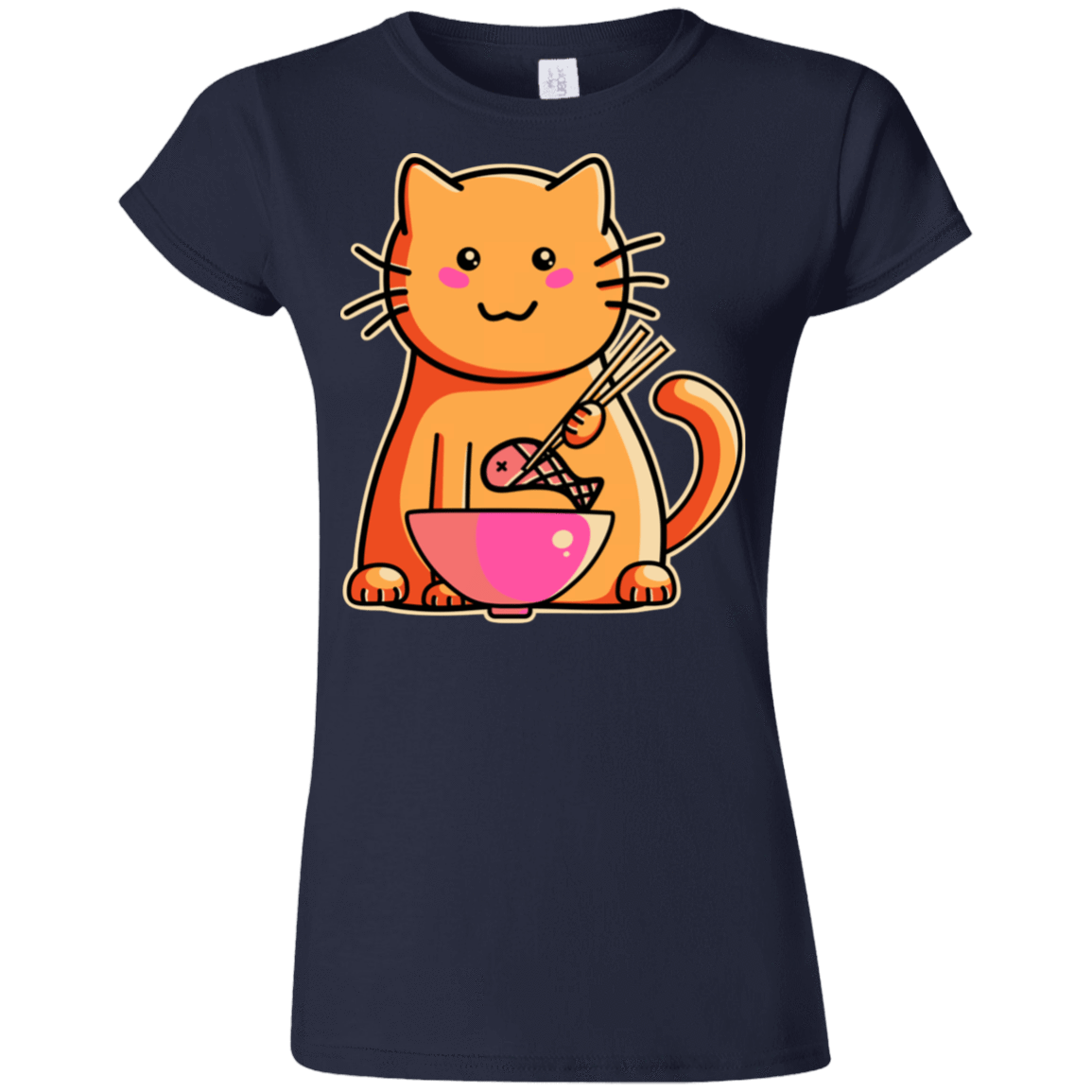 T-Shirts Navy / S Cats Favourite Meal Junior Slimmer-Fit T-Shirt