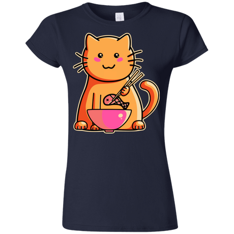 T-Shirts Navy / S Cats Favourite Meal Junior Slimmer-Fit T-Shirt