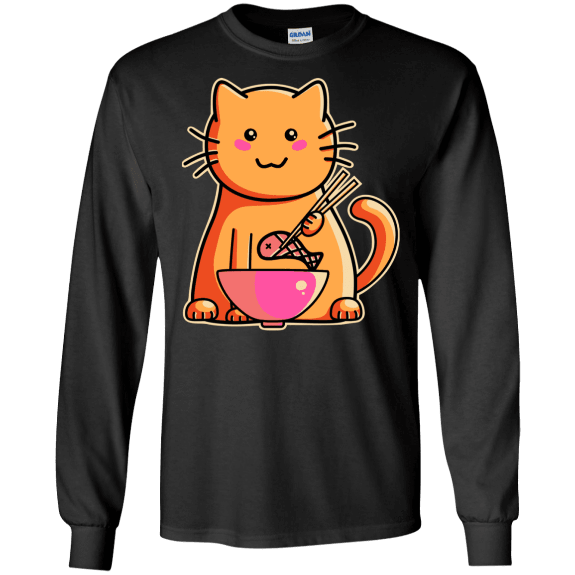 T-Shirts Black / S Cats Favourite Meal Men's Long Sleeve T-Shirt