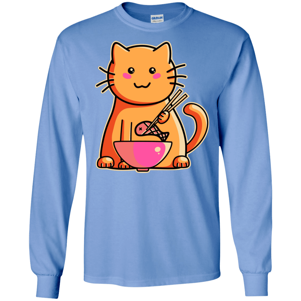 T-Shirts Carolina Blue / S Cats Favourite Meal Men's Long Sleeve T-Shirt