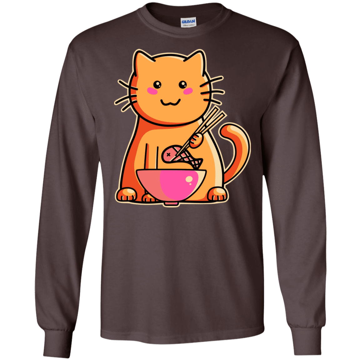 T-Shirts Dark Chocolate / S Cats Favourite Meal Men's Long Sleeve T-Shirt