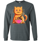 T-Shirts Dark Heather / S Cats Favourite Meal Men's Long Sleeve T-Shirt