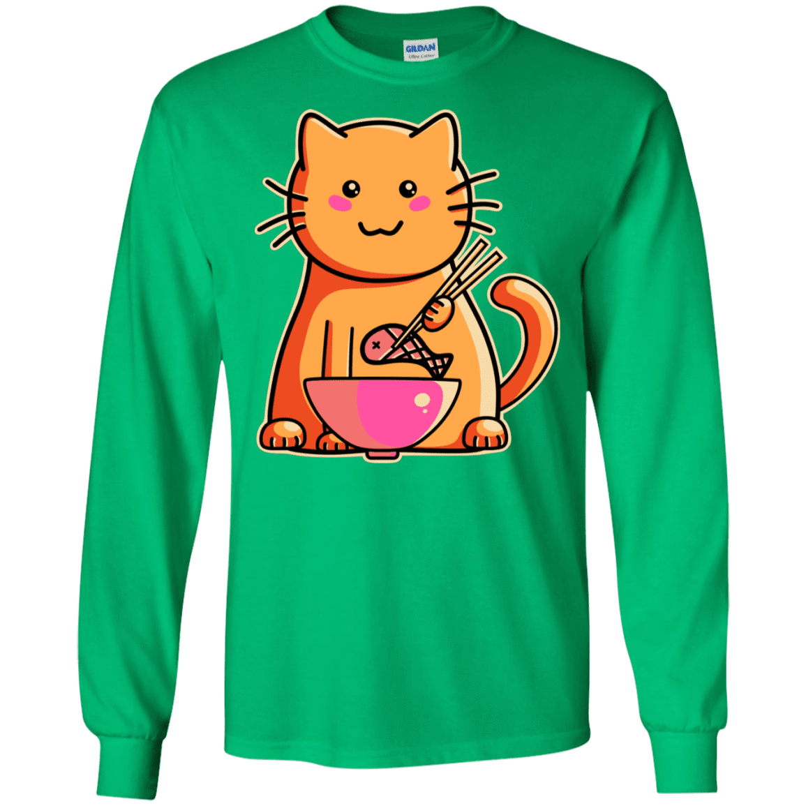 T-Shirts Irish Green / S Cats Favourite Meal Men's Long Sleeve T-Shirt