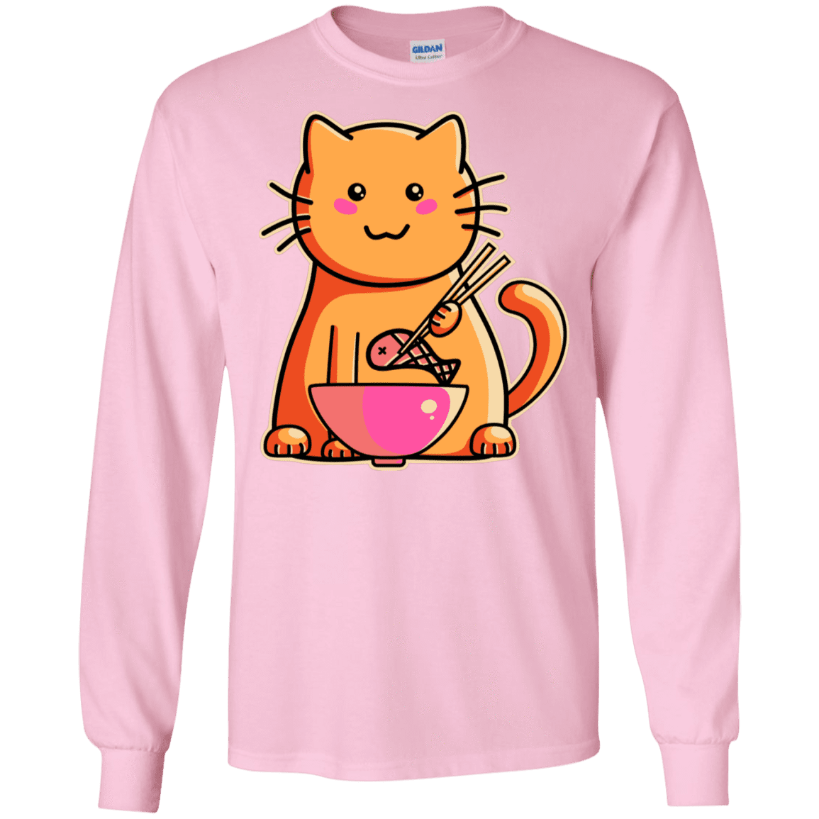 T-Shirts Light Pink / S Cats Favourite Meal Men's Long Sleeve T-Shirt