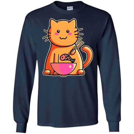 T-Shirts Navy / S Cats Favourite Meal Men's Long Sleeve T-Shirt