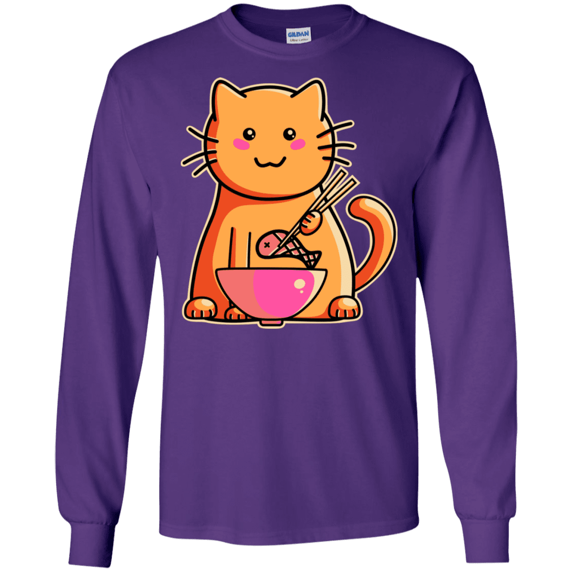 T-Shirts Purple / S Cats Favourite Meal Men's Long Sleeve T-Shirt