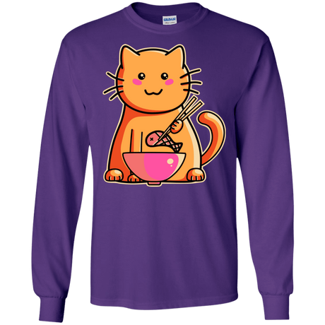 T-Shirts Purple / S Cats Favourite Meal Men's Long Sleeve T-Shirt