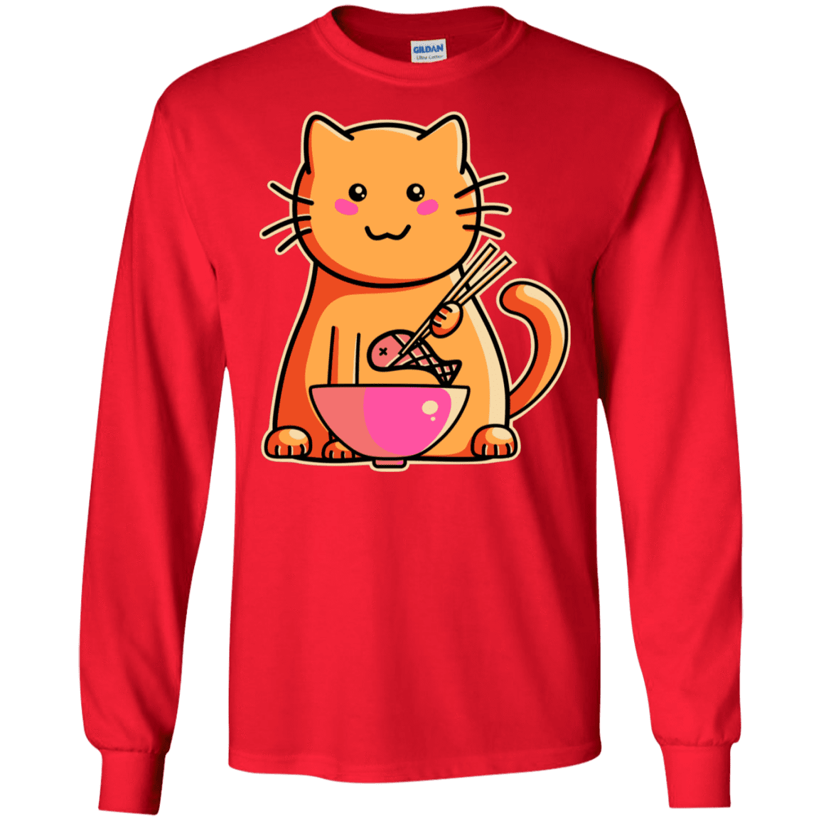 T-Shirts Red / S Cats Favourite Meal Men's Long Sleeve T-Shirt