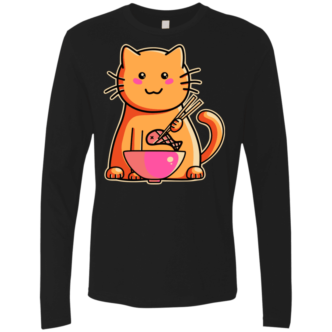 T-Shirts Black / S Cats Favourite Meal Men's Premium Long Sleeve