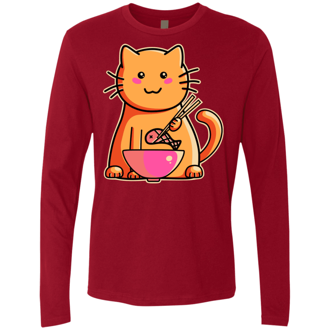 T-Shirts Cardinal / S Cats Favourite Meal Men's Premium Long Sleeve