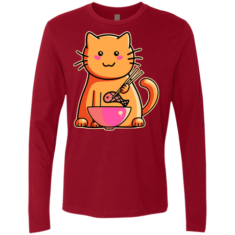 T-Shirts Cardinal / S Cats Favourite Meal Men's Premium Long Sleeve